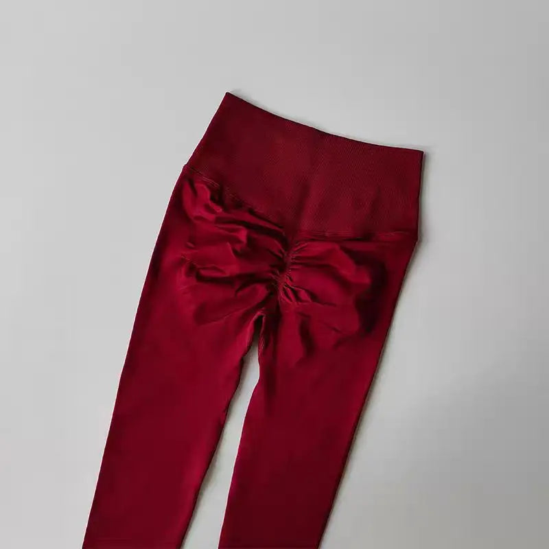 Legging Yoga Feminina Cintura Alta Sem Costura Push Up Legging Esportiva Fitness Corrida Levanta Bumbum Altamente Elástica Legging de Academia
