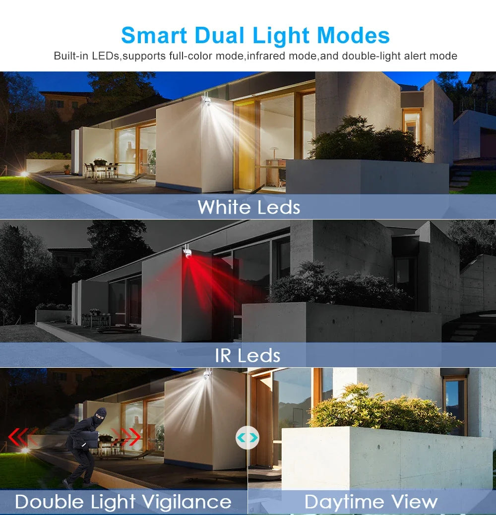 8MP Wireless Security - Survillance PTZ - Camera Wifi IP