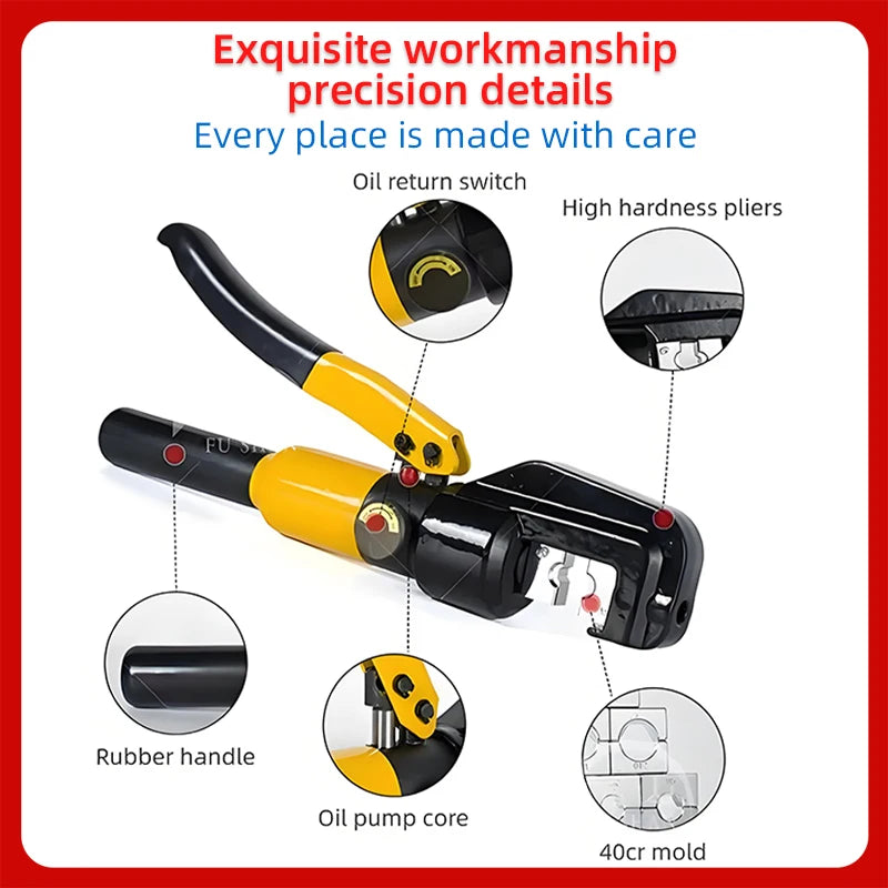 JH 6T Hydraulic Crimping Pliers YQK-70(4-70) / YQK-120(10-120), Home DIY Hydraulic Tool for Cable Terminals