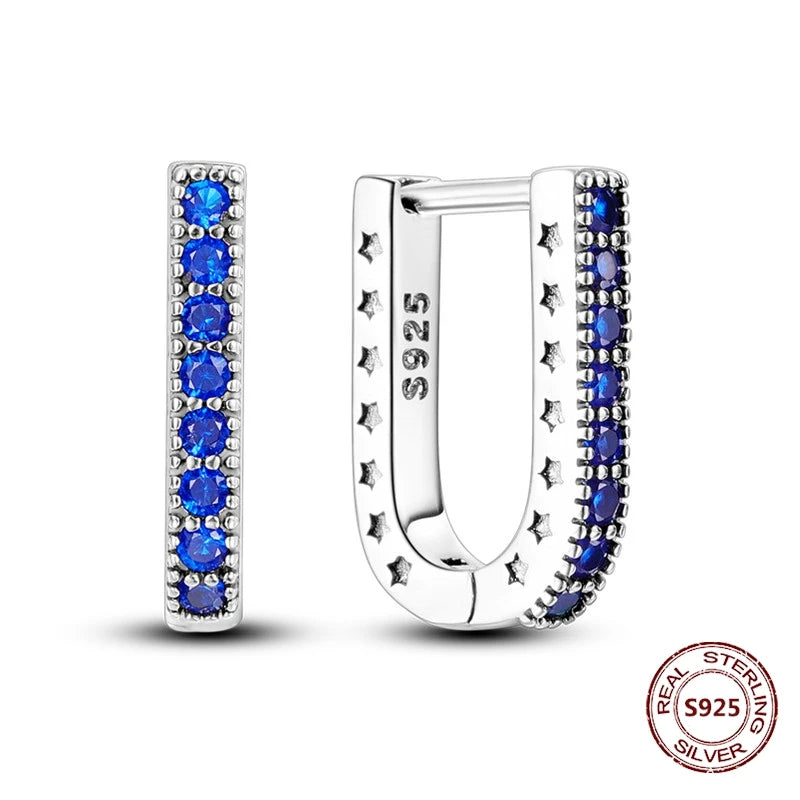 Star Moon Sun Hoop Earrings 925 Sterling Silver Original Star Shining Zircon Tassel Long Earrings For Women Luxury Jewelry Gift