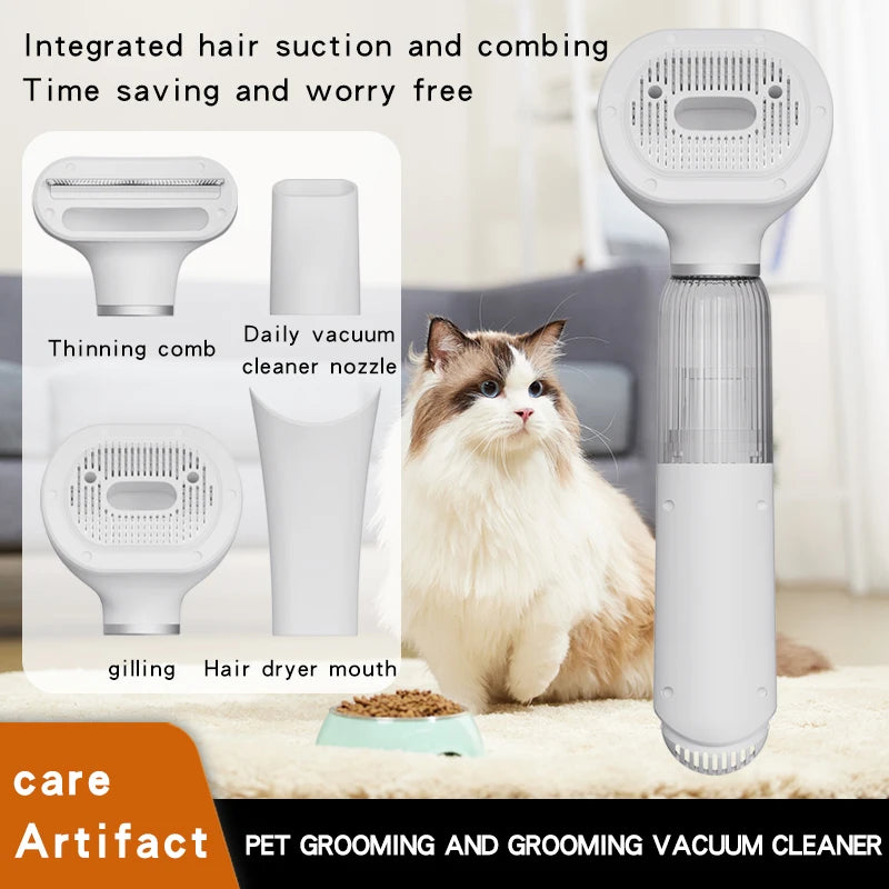 New Pet Hair Dryer Blowing Comb Strong Wind Dog Grooming Brush Cool Air Drying Professional Home Pet Care