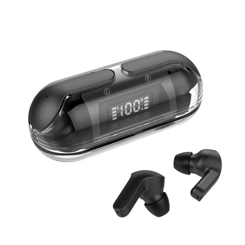 In-ear gaming and music earbuds with wireless charging case, offering clear sound quality, suitable for music, gaming, and sport