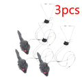 2 Peças Brinquedo Gato Suspenso Ajustável Brinquedos Interativos de Rato de Pendurar na Porta Retrátil Brinquedo Divertido Arranhador de Gato Corda Rato Brinquedo