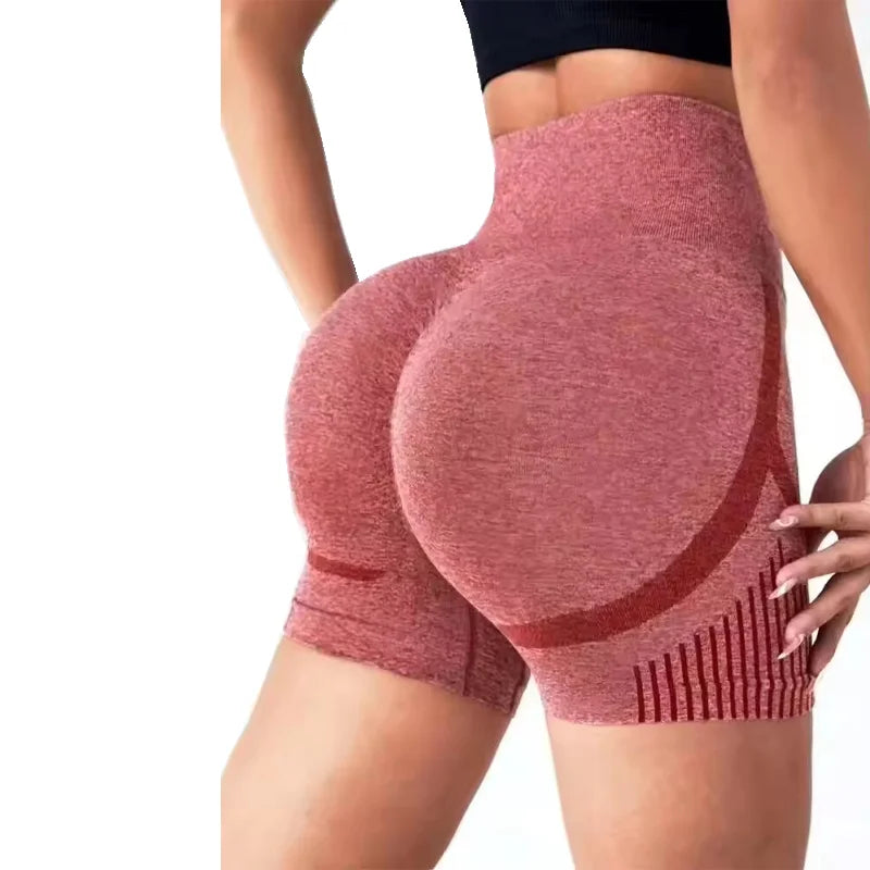 Shorts femininos de ioga cintura alta para treino fitness levanta bumbum calça curta esportiva para ginástica corrida