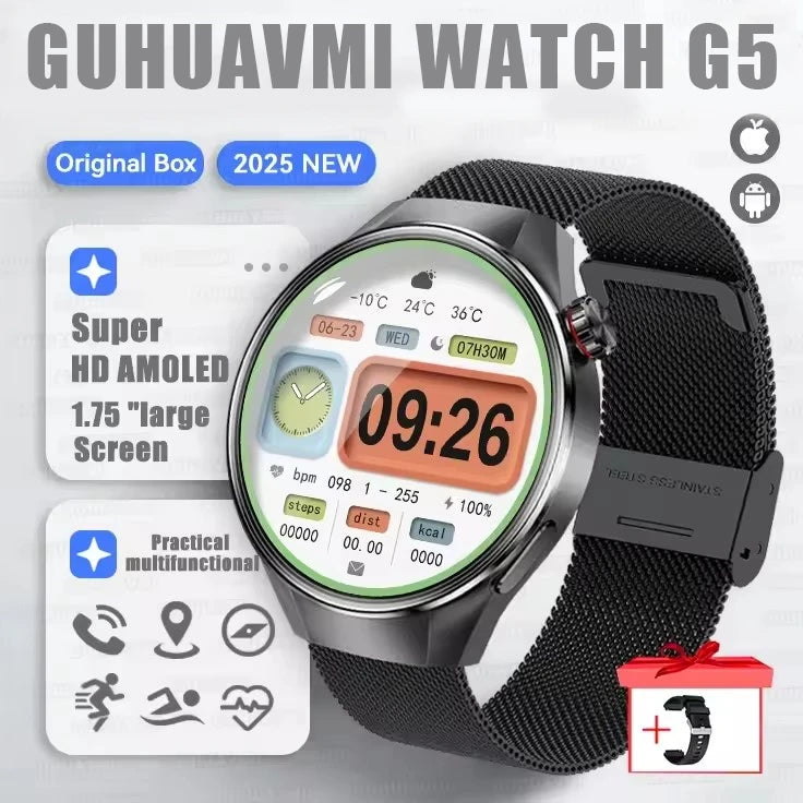 Watch G5 Plus Smart Watch 1.75 AMOLED GPS Heart Rate Bluetooth