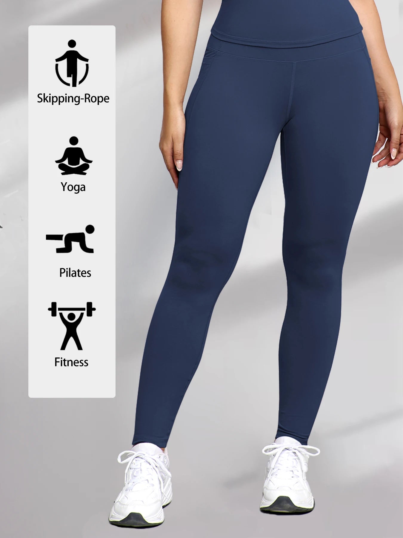 1/2/3/4PCS Women's High Waist Yoga Pants With Pocket Slim Leggings Tummy Control Lift Hips Running Workout Activewear Pants