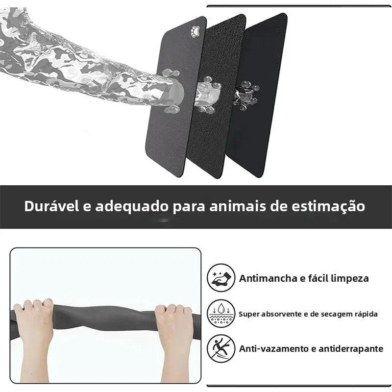Pet Feeding Mat Absorbent Dog Cat Mat for Food and Water Easy to Clean Pet Placemats Quick Dry Dog Mat for Messy Drinkers