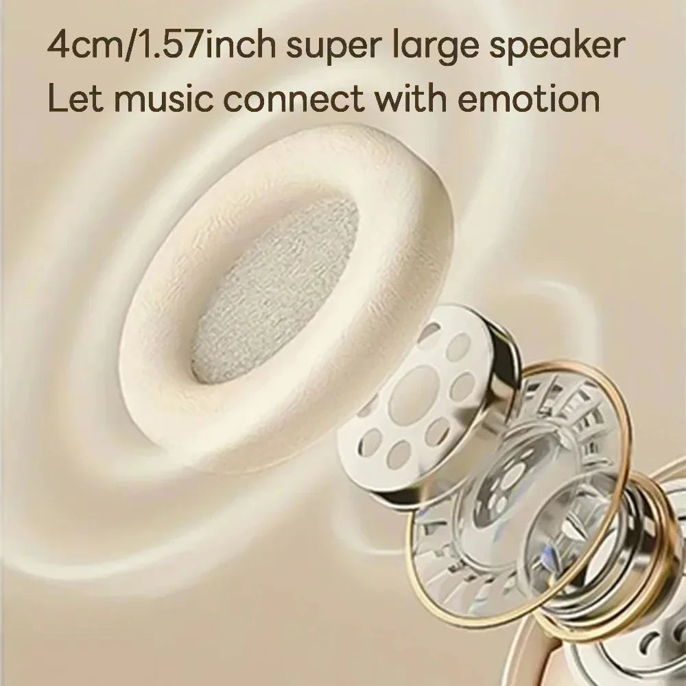 Fones de Ouvido Bluetooth 5.3 Headsets Gamer Dual Mode Sem Fio Dobrável Redução de Ruído para iPhone Xiaomi