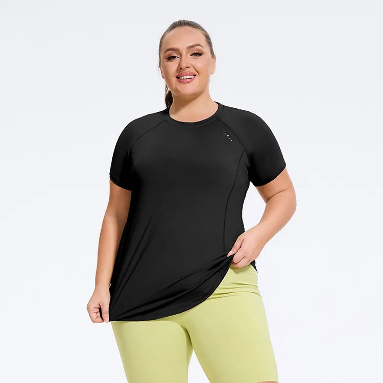 Top Fitness Manga Curta Secagem Rápida — Leveza e Performance