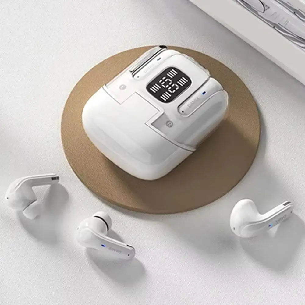 2 Pares Fones de Ouvido Sem Fio Bluetooth 5.5 HiFi Graves Estéreo com Cancelamento de Ruído para Laptop e Celulares