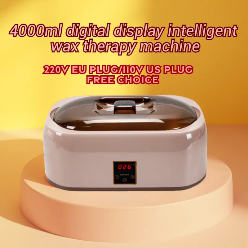 Máquina de Terapia de Cera de Parafina com Display Digital 4000 mL com Aquecedor Rápido para Hidratação Profunda da Pele das Mãos e Pés