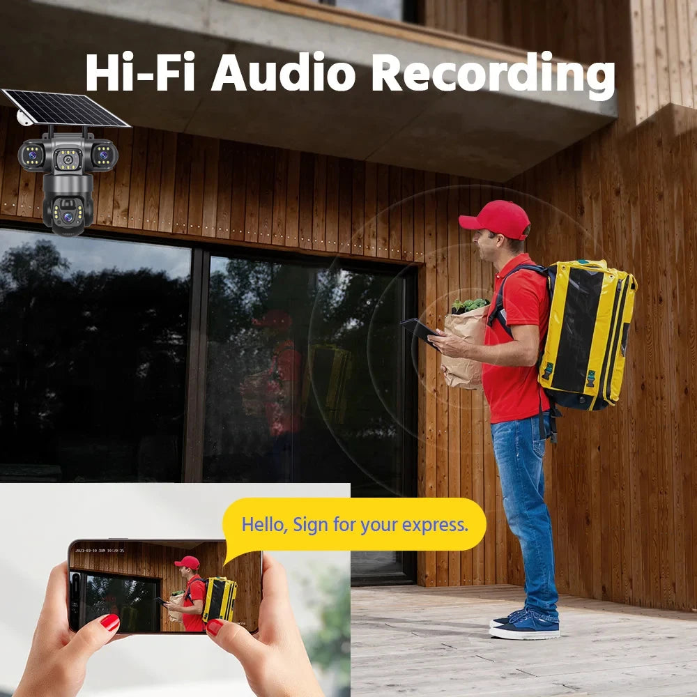 Three Lens Three - Screens WIFI - IP Camera 12MP