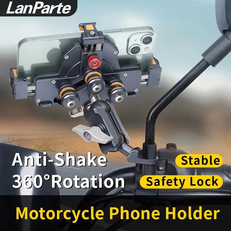 Suporte de Celular para Motos à Prova de Choque de Metal WonderNest