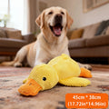 Cachorro dormindo com pato de pelúcia para alívio do tédio filhote de pato de brinquedo interativo de pelúcia para animais de estimação produto para animais de estimação