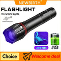 WonderNest T6 UV Flashlight 395nm Inspection Tool