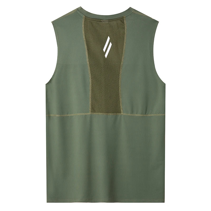 Regata Masculina Academia Camiseta Fitness Sem Mangas Masculina de Malha Respirável Esportiva Colete Esportivo Masculino Regata de Corrida para Academia