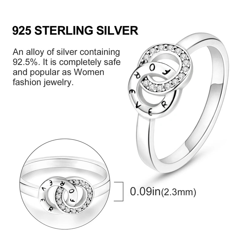2026 Novas Alianças de Prata 925 Zircônia Brilhante Anéis CZ Anéis Para Mulheres Casamento Original Joias Finas Acessórios Presentes