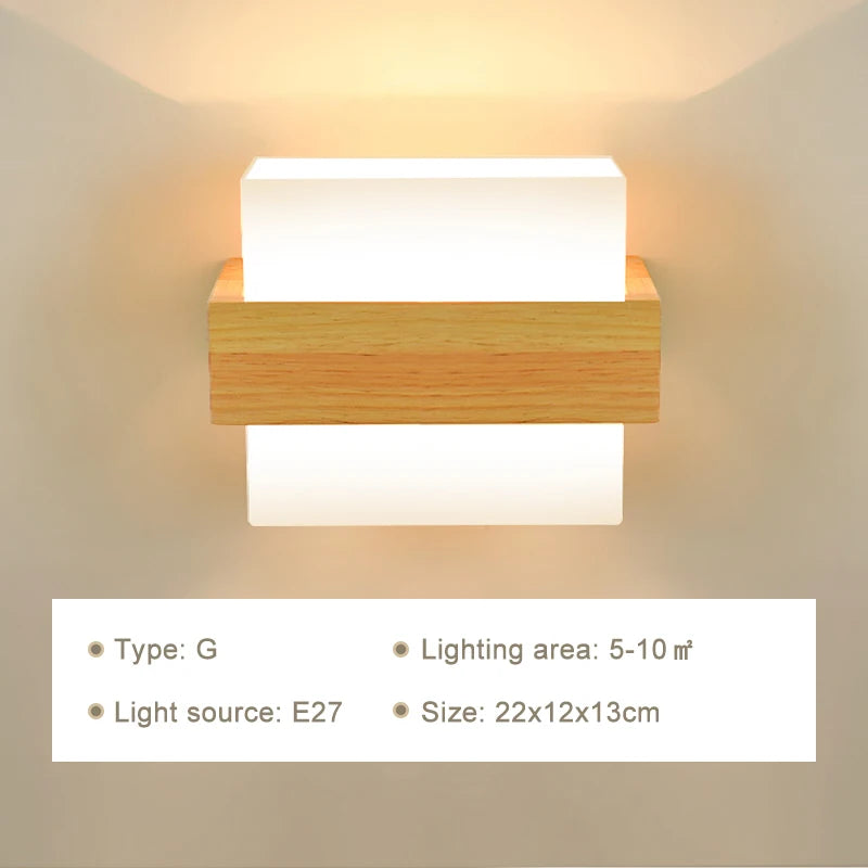WonderNest Wood Wall Lamp White LED 12W