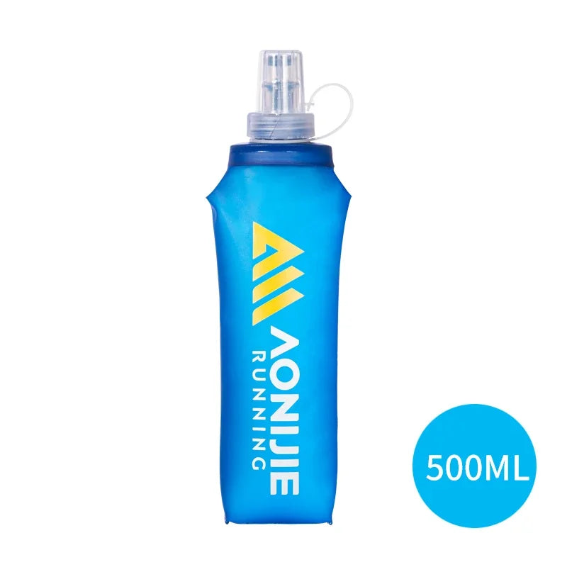 AONIJIE 250ML 600ML Foldable Silicone Soft Flask Water Bottle for Outdoor Sport Traveling Running Kettle Hydration Pack Bag Vest