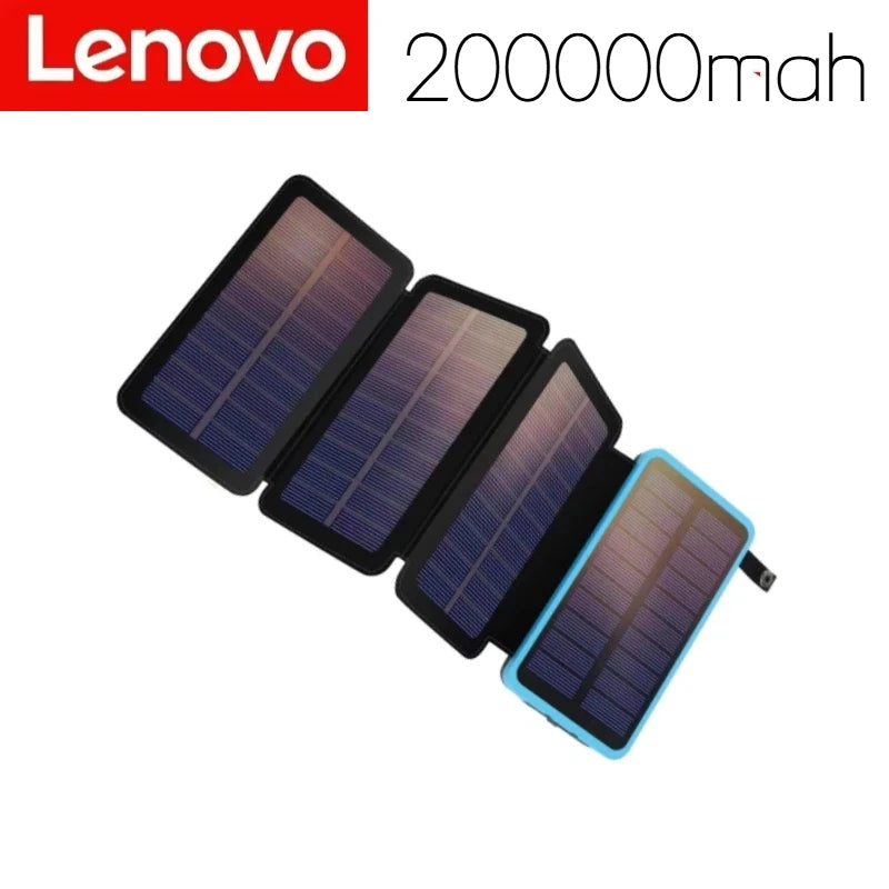 Lenovo Solar Power Bank 200000mAh 4 Panels LED