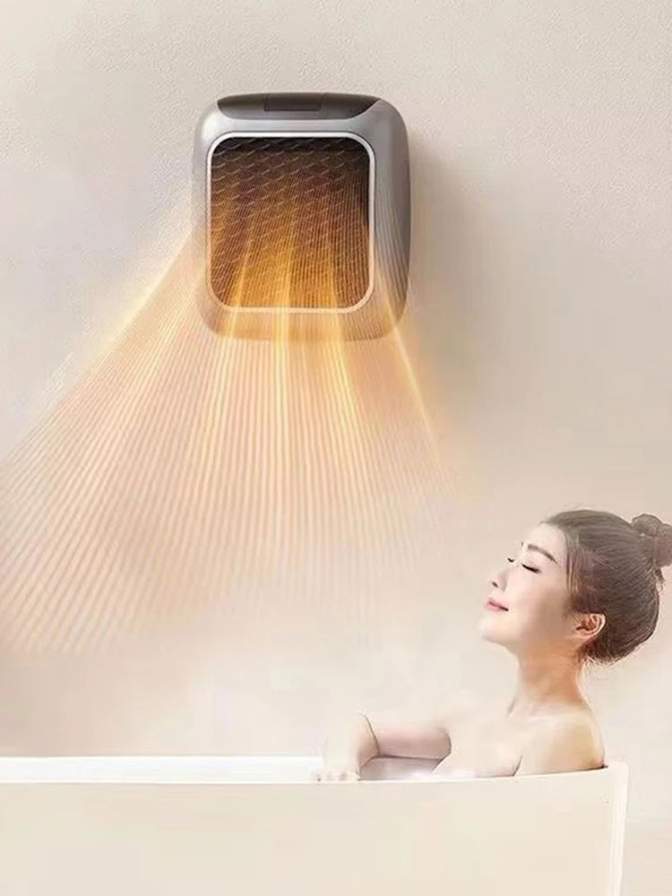 Aquecedor de Tomada Mini Aquecedor Elétrico Aquecedor com Baixo Ruído Montado na Parede Aquecedor de Ambiente Portátil para Casa Escritório Quarto
