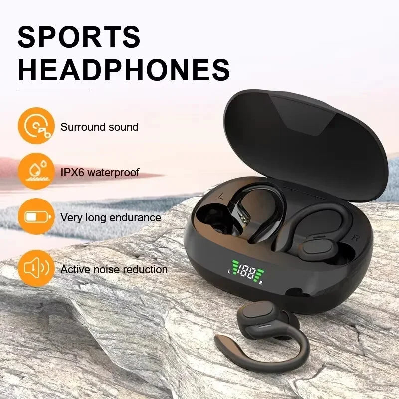 Fones de Ouvido Sem Fio Originais Fones de Ouvido Ture Wireless Intra Auricular Esportivo HiFi Estéreo À Prova D' Água Headset Com Microfone TWS
