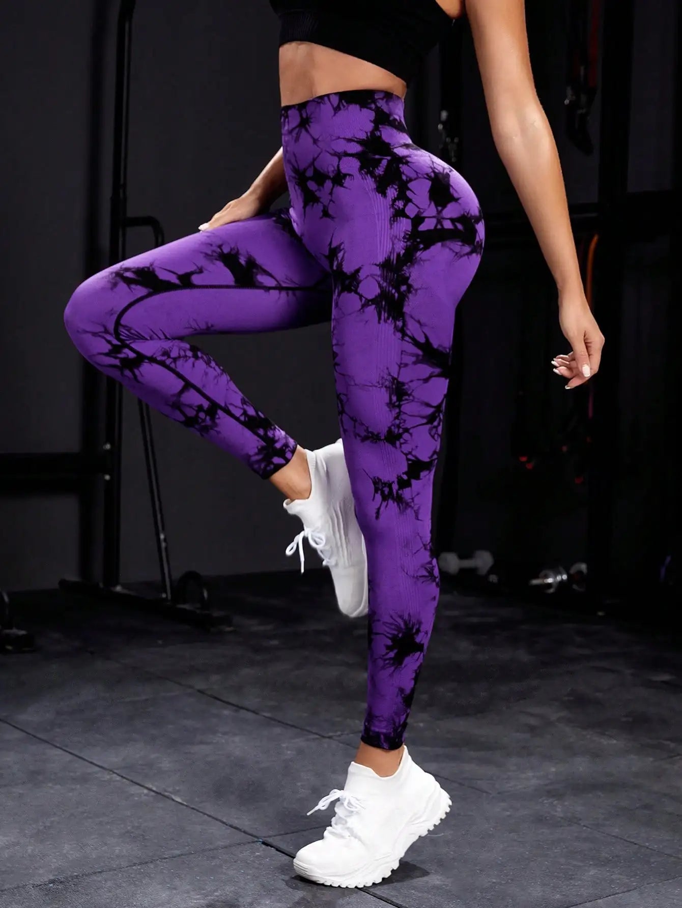 Calça Legging Feminina Yoga Cintura Alta Sem Costura Push Up para Academia Fitness Treino Esportiva