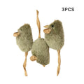 3 Peças Camundongos de Pelúcia para Gatos, Brinquedo Interativo Automático de Roedores com Som, para Gatinhos, Resistente a Mordidas, Suprimentos para Animais de Estimação