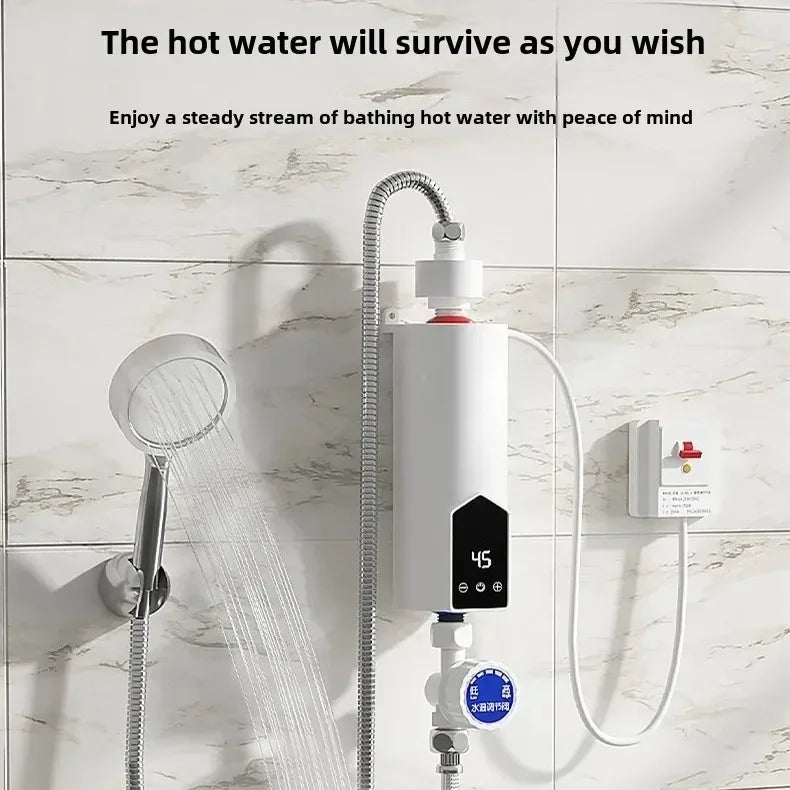 Aquecedor de Água Instantâneo 220V 3000W-5500W Aquecedores Elétricos Portáteis para Chuveiro de Água Quente de Banheiro e Aquecimento de Cozinha Doméstica