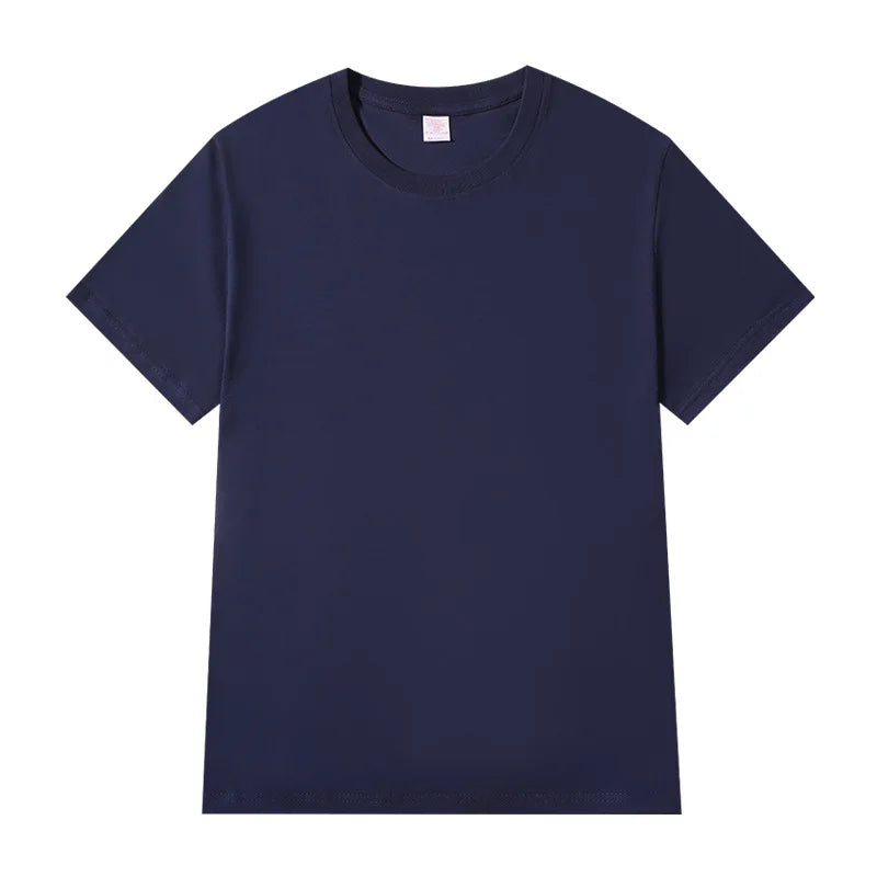 Camiseta de verão feminina algodão 2026 cor sólida solta camiseta casual coreana tops malha regata manga curta gola redonda feminina blusas