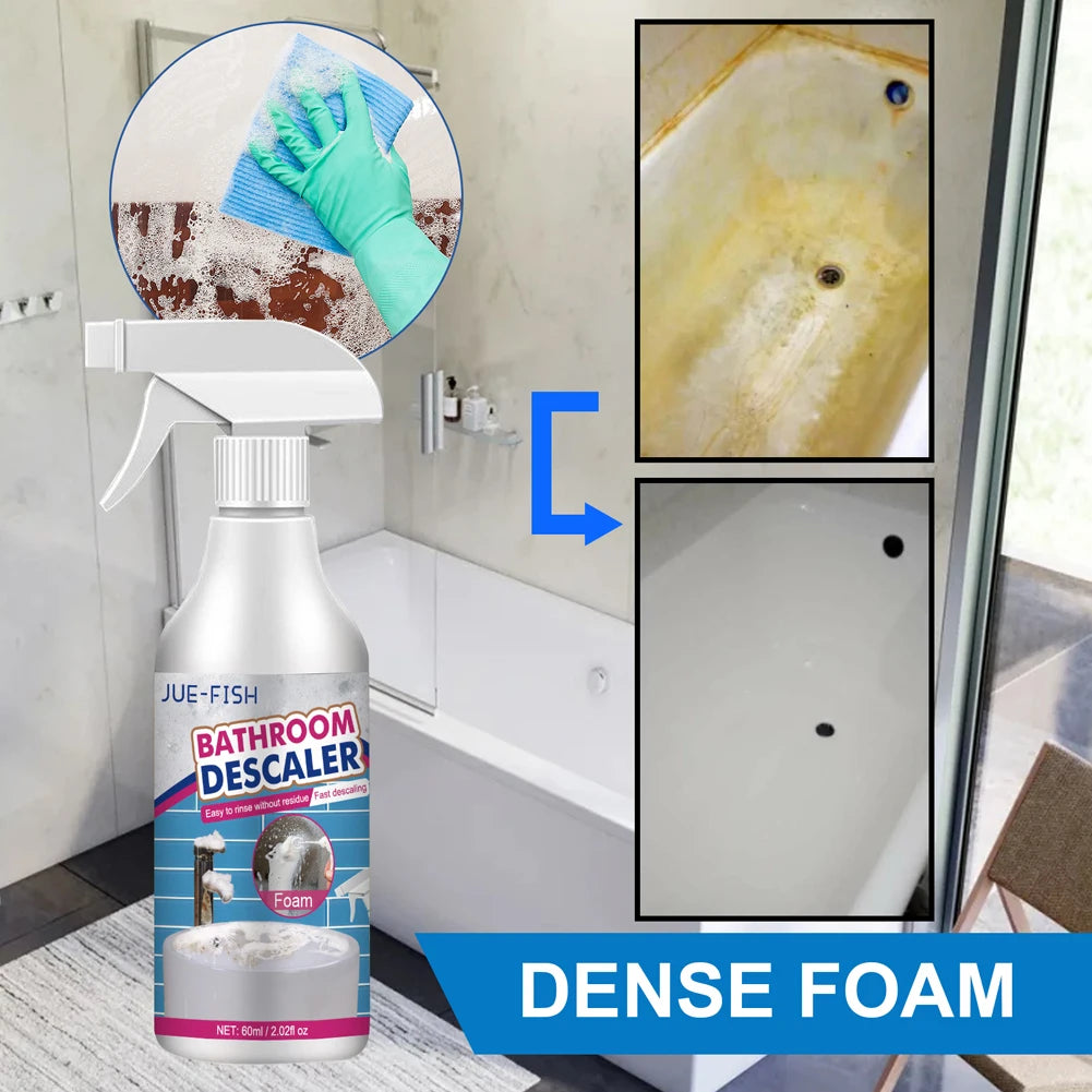 1/2Pcs Bathroom Stubborn Stains Cleaner Spray Quickly Remove Stubborn Stains Cleaner Powerful Stains Remover for Bathtub Toilet