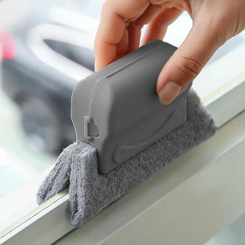 2 in 1 Groove Cleaning Tool Window Frame Door Groove Cleaning Brush Sliding Door Track Cleaning Tools Hand-held Crevice Cleaner