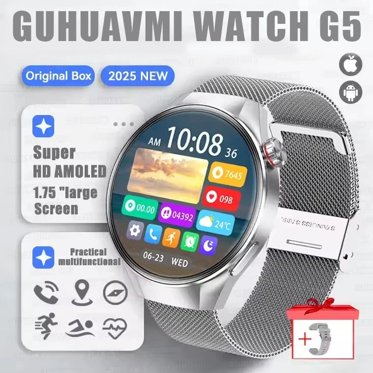 Watch G5 Plus Smart Watch 1.75 AMOLED GPS Heart Rate Bluetooth