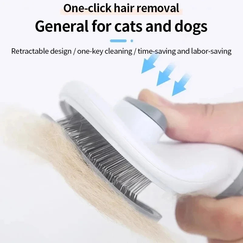 Escova de Pelo para Cães e Gatos Pente para Gatos Autolimpante Removedor de Pelo de Animais de Estimação Ferramentas de Tosa para Cães e Gatos Pente Desembaraçador Acessórios para Cães