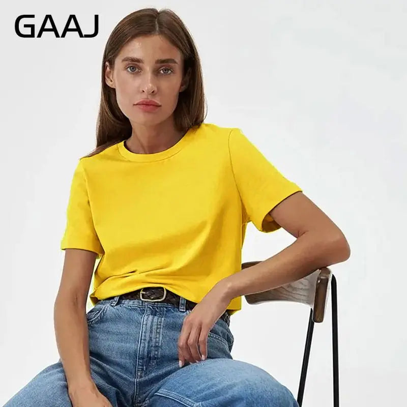 Camiseta Feminina 3XG 4XG 100 Algodão Oversized Casual Lisa Manga Curta Verão Top Básico de Rua Roupa de Qualidade - Rosa 4XG