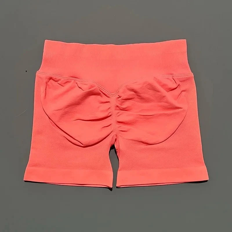 Conjuntos de Academia Femininos 2 Peças Impacto Sem Costura Fitness Yoga Roupa Esportiva Halter Top Shorts Roupa de Treino Corrida Roupa de Academia