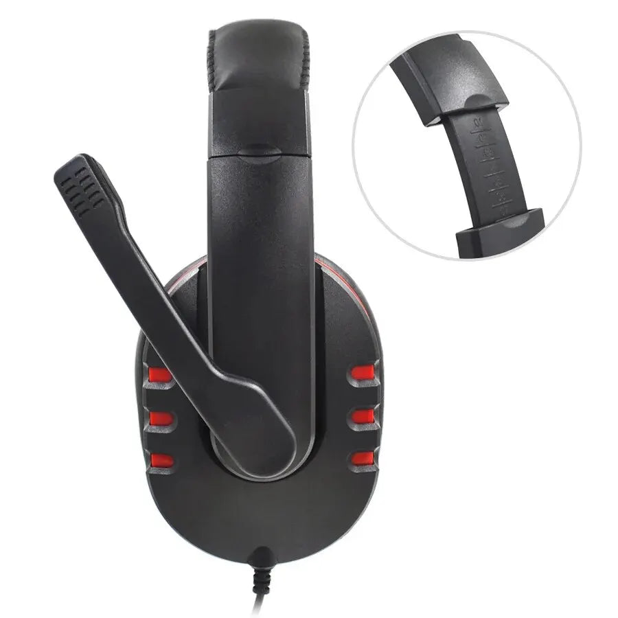 Headphones com fio de 3,5 mm Fone de ouvido para jogos fones de ouvido música para PS4 Play Station 4 Jogo PC Bate-papo Computador com microfone