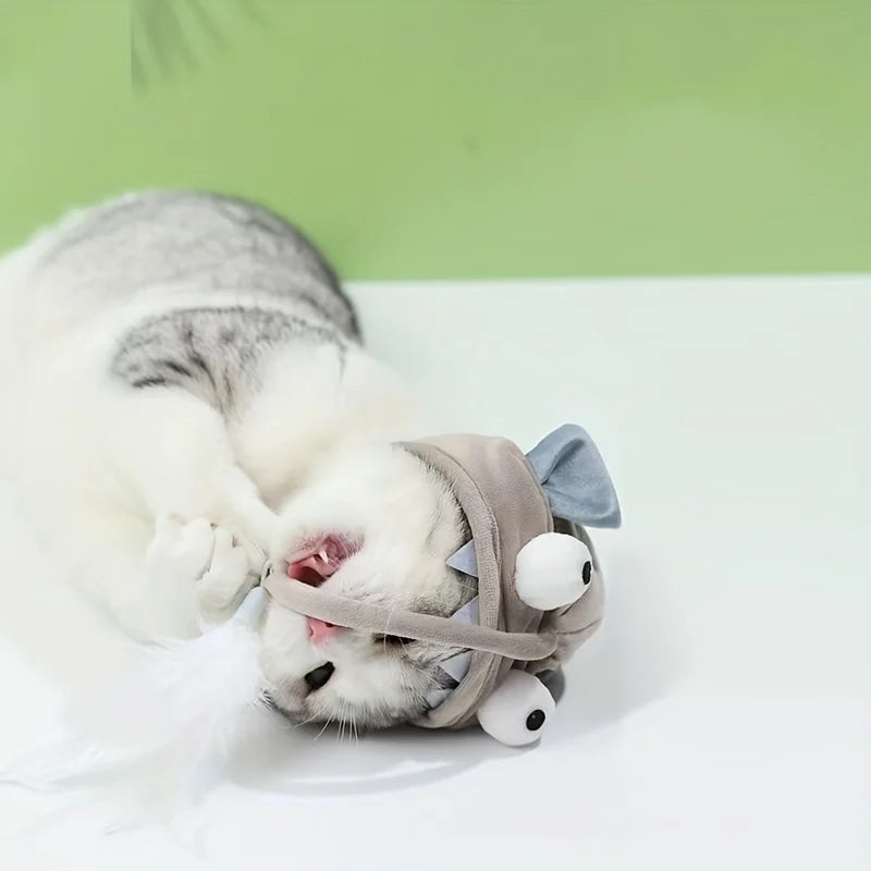Brinquedo Ajustável Interativo para Gatos - Brinquedo Pet Teaser para Horas de Diversão, Acessório Cosplay para Gatos