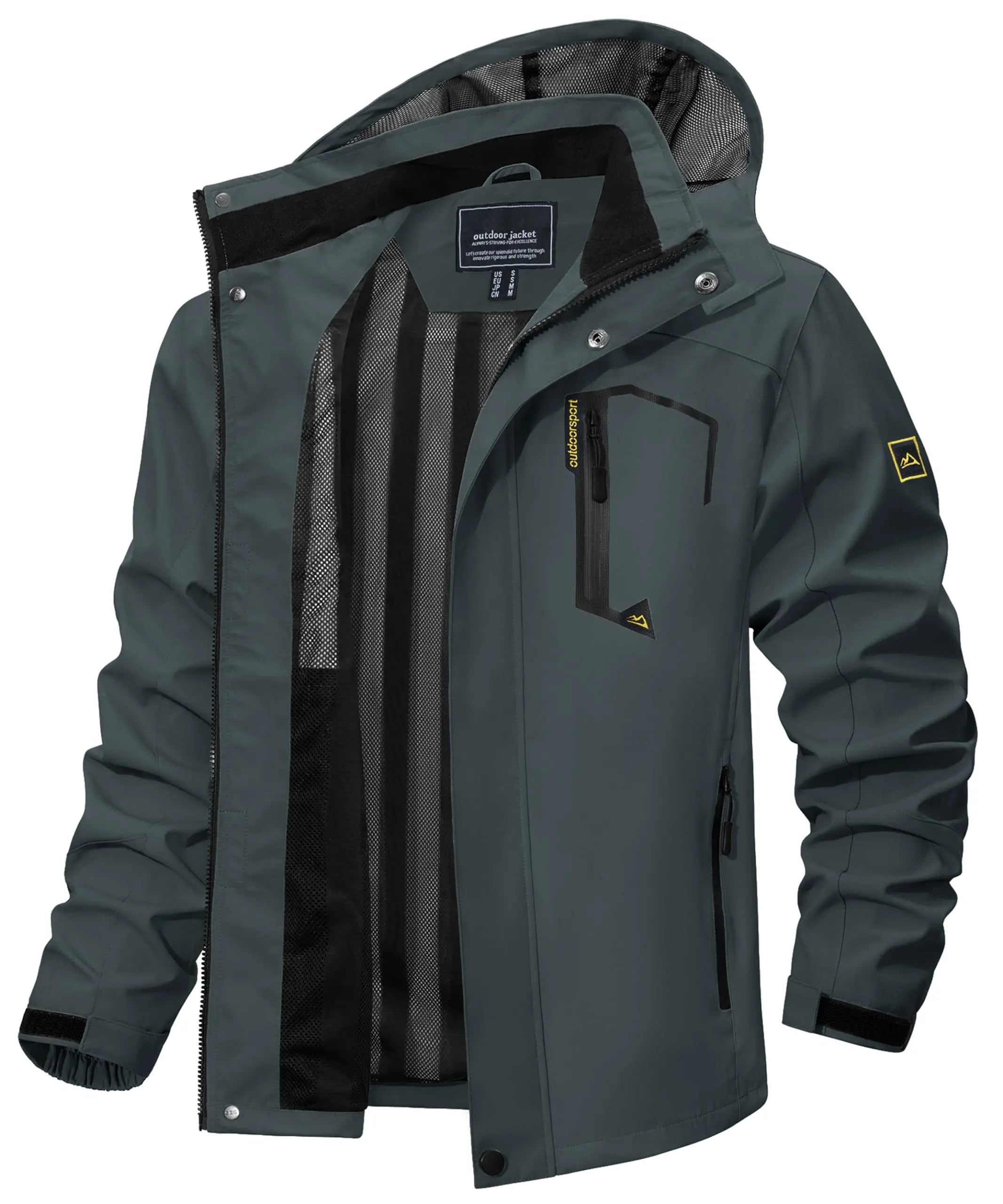 Tacvasen Jaquetas Leves Masculinas de Primavera Outono, Forro de Malha, Jaqueta de Chuva Impermeável, Jaqueta Masculina para Pesca ao ar Livre, Caminhada, Quebra-vento