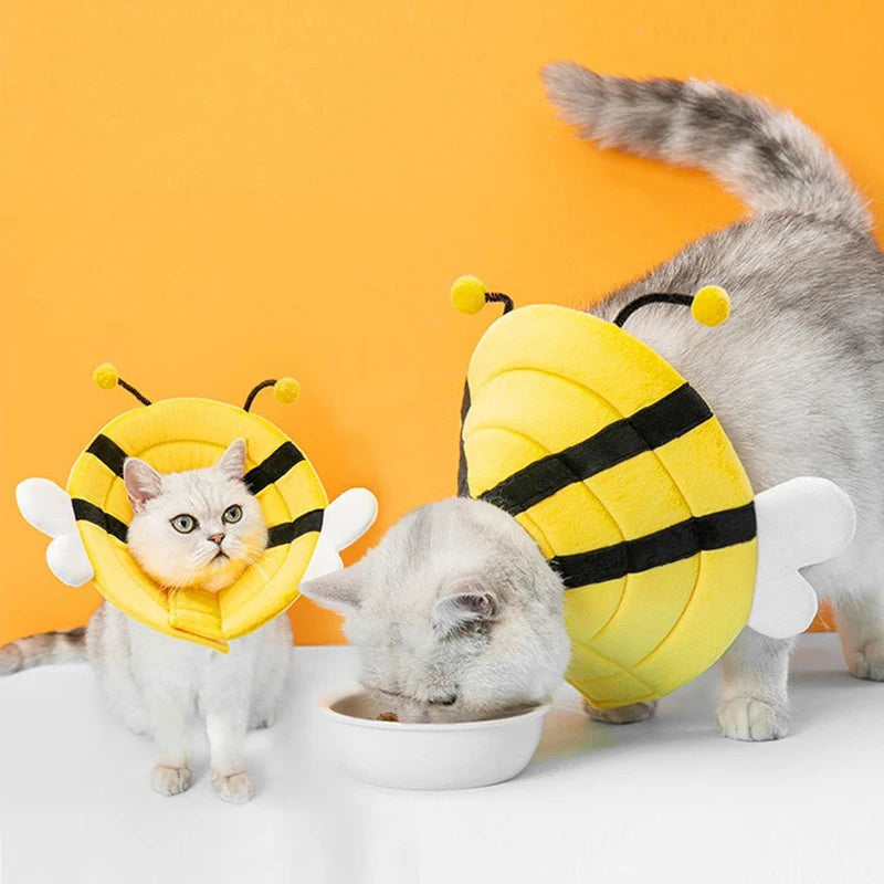 Coleira de Recuperação Suave Elizabeth para Gatos Cães - Cone de Proteção Anti-Lambida Ajustável para Pescoço Pós-Cirurgia de Animais de Estimação Atacado