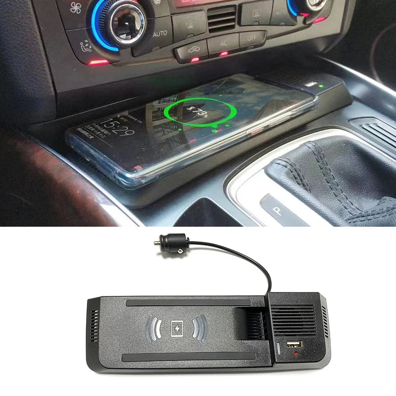 Carregador Sem Fio Veicular WonderNest 15W Audi A4 A5 Q5 S5 RS5