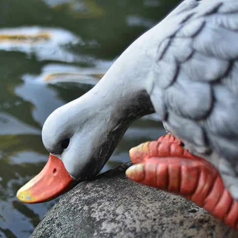 Garden Goose Fountain Statue Outdoor
