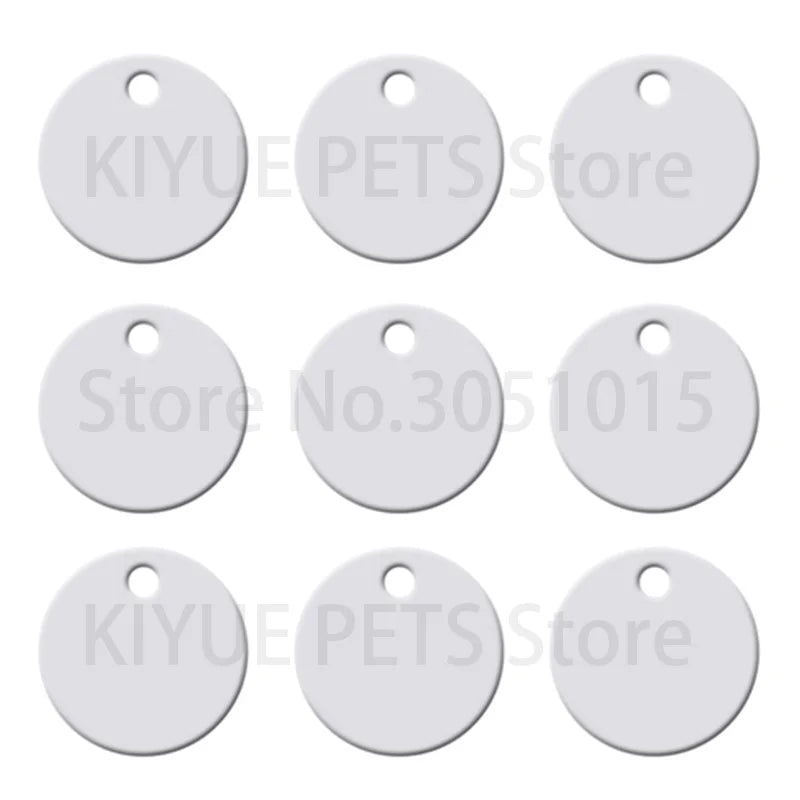Wholesale 100pcs Round Aluminium Dog ID Tag Custom Cat Dogs Name Pet ID Tags Plate Tags Round For Pets Dog Necklace Pendant