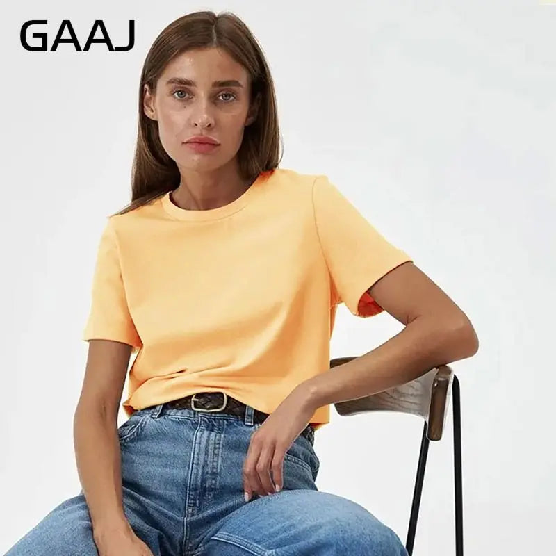 Camiseta Feminina 3XG 4XG 100 Algodão Oversized Casual Lisa Manga Curta Verão Top Básico de Rua Roupa de Qualidade - Rosa 4XG