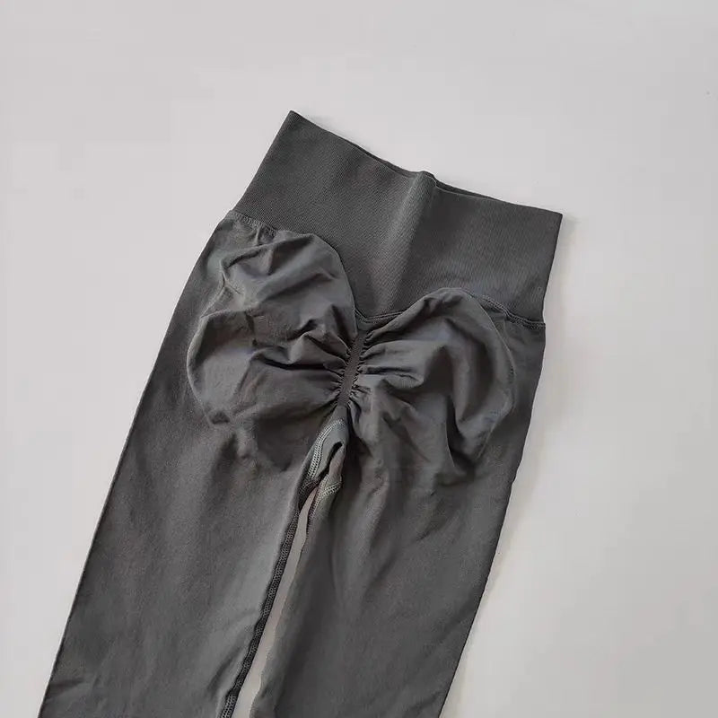 Legging Yoga Feminina Cintura Alta Sem Costura Push Up Legging Esportiva Fitness Corrida Levanta Bumbum Altamente Elástica Legging de Academia
