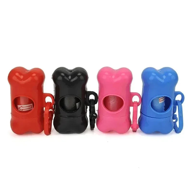 1/2/3/4/10 unidades Dispensador de Sacos de Lixo para Animais de Estimação em Formato de Osso para Cães Levarem Artigos de Limpeza ao Sair