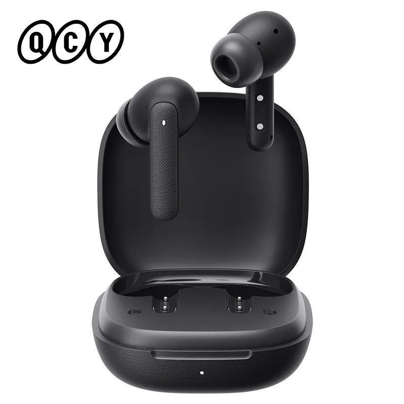 Fones de ouvido sem fio QCY Buds TWS Bluetooth 5.3 Driver Dinâmico de 10mm Cancelamento de Ruído do Vento AI Baixa Latência de 0,68S Fone de ouvido 35H