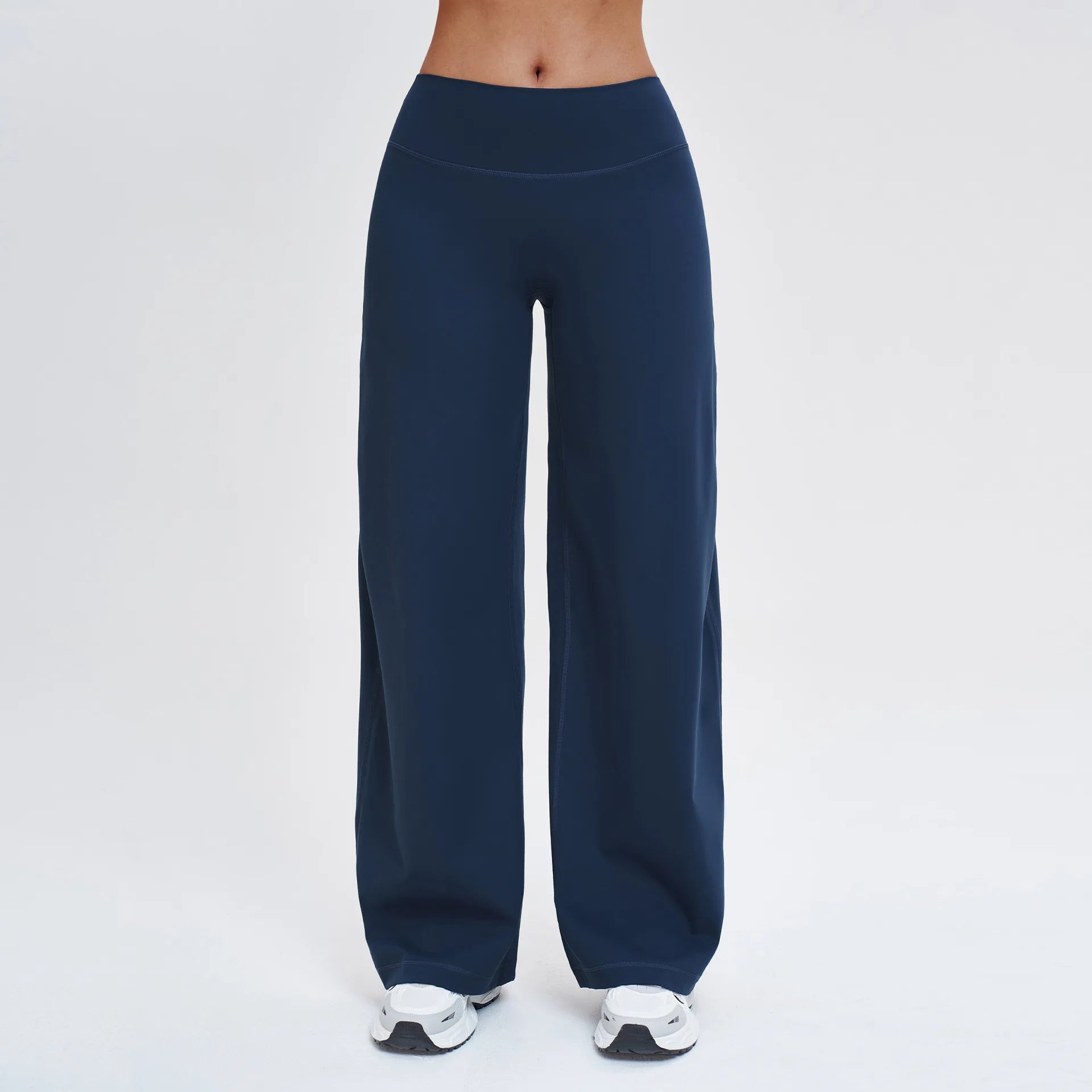 Yoga Pants Women Straight Leg Bottoms Women's Mid-Waist Fitness Pants Gym Leggings Naked Feel Pilates Running Sports Trousers