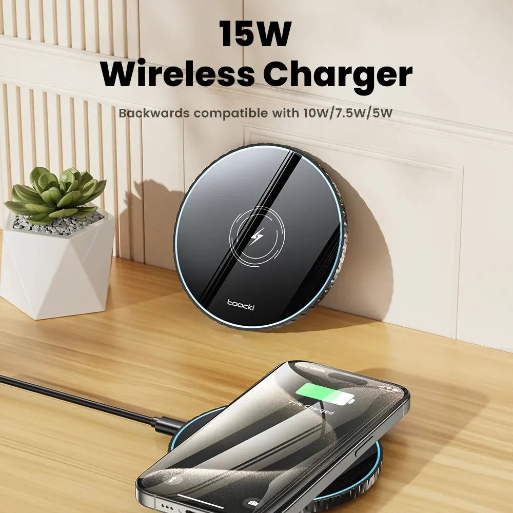 WonderNest Carregador Sem Fio 15W Base de Carregamento Rápido