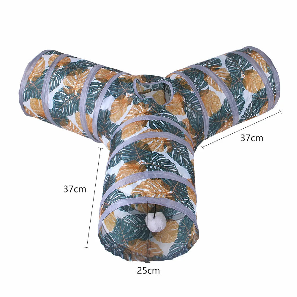 Túnel Dobrável para Gatos Brinquedo Interativo para Gatos e Filhotes Treinamento Divertido para Gatinhos Entediados Brinquedo de Túnel para Cães, Gatos e Coelhos